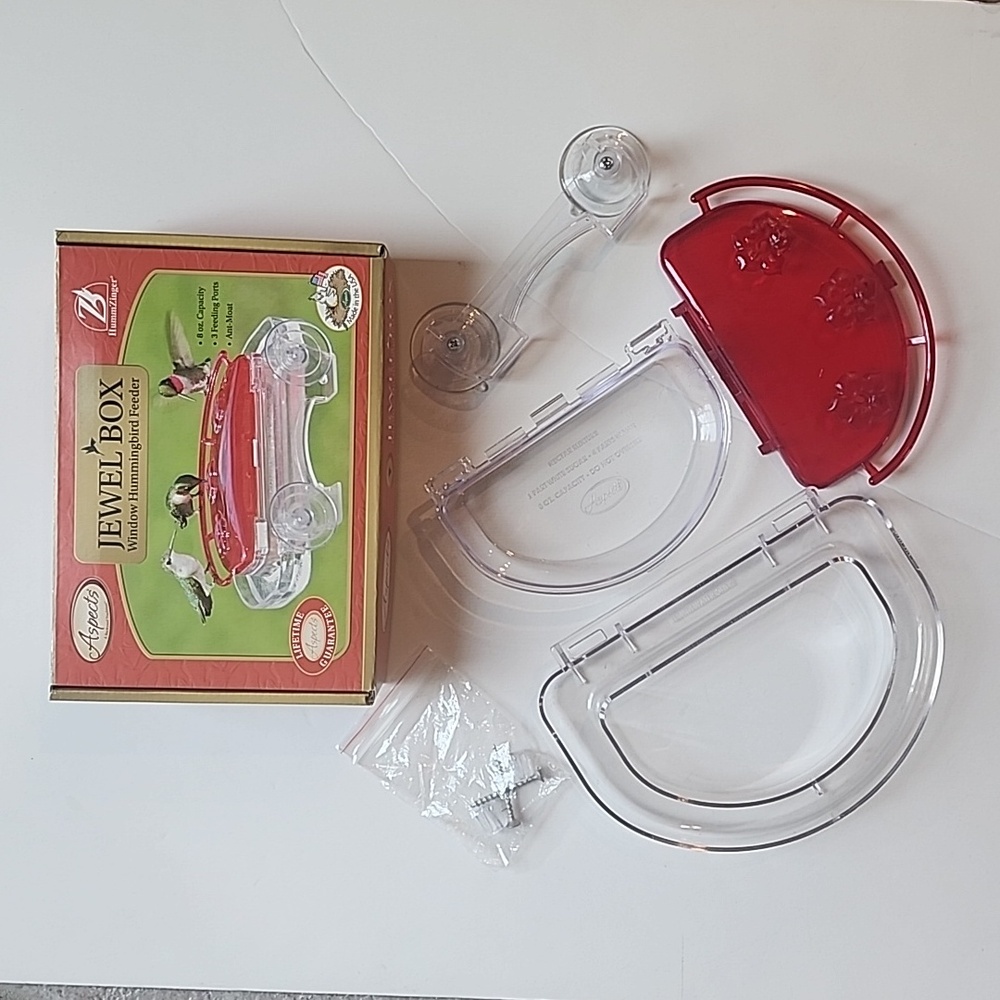 Like-new Aspects Jewel Box Window Hummingbird Feeder - Picture 4 of 13